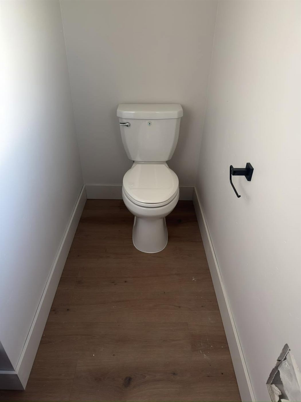 New toilet set clean and level